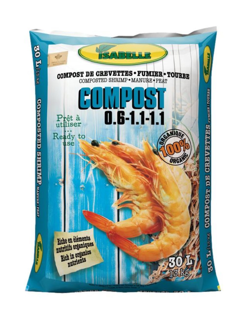 Compost de crevettes - 30L  *Livraison gratuite